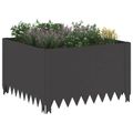 vidaXL Obrubník trávnika 60 x 60 x 35 cm Oceľ Čierna