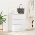 vidaXL Nočný stolík Biela 71 x 34,5 x 75 cm Kompozitné drevo