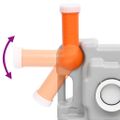 vidaXL Prenosné kempingové WC, sivo biele 15+10 l, HDPE