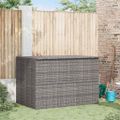 vidaXL Záhradný úložný box sivý 150x100x100 cm polyratanový