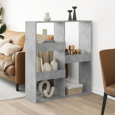vidaXL Deliaca stena betónová sivá 100x33x115 cm kompozitné drevo