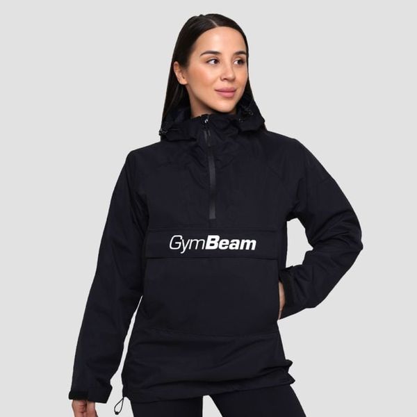 Dámska bunda Rain Smock Black - GymBeam, veľkosť M, veľkosť oblečenia M
