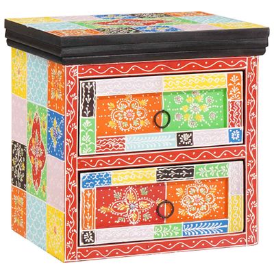 vidaXL Nočný stolík so zásuvkou 2 pcs Viacfarebný 40 x 30 x 40 cm