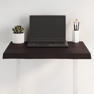 vidaXL Stolová doska tmavohnedá 60x60x(2-4)cm ošetrený masív hrany