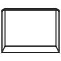 vidaXL Konzolový stolík čierny 100x35x75 cm tvrdené sklo