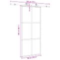 vidaXL Posuvné dvere s kovaním čierne 90x205 cm tvrdené sklo