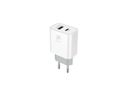 Wall charger mx alfa 20W pd+qc, usb-a+c + c/c cable 20W pd, white