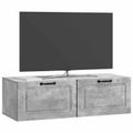 vidaXL Nástenná TV skrinka Nástenný Betónovo sivá 98 x 41 x 30 cm