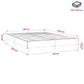 vidaXL Posteľný rám borovicový masív 180x200 cm čierny Super King