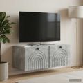 vidaXL Nástenná TV skrinka Nástenný Betónovo sivá 78,5 x 31 x 30 cm