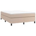 vidaXL Boxspring posteľ s matracom kapučínová 160x200 cm umelá koža
