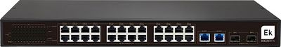 ITS Aktívny Switch SWP 26 s POE napájaním profi 24 portov, 2 x uplink