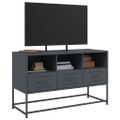 vidaXL TV skrinka antracitová 100,5x39x60,5 cm oceľ