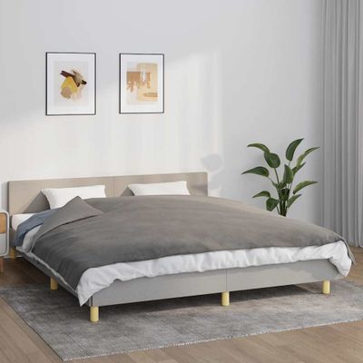 vidaXL Záťažová prikrývka s krytom šedá 155x220 cm 7 kg látka