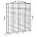vidaXL Oblúkový gabionový kôš 2 ks 200x30x220/240cm pozinkované železo