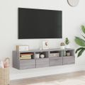 vidaXL TV nástenné skrinky 2ks sivé sonoma 60x30x30cm kompozitné drevo