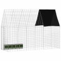 vidaXL Klietka pre králiky Strieborná 300 x 100 x 210 cm