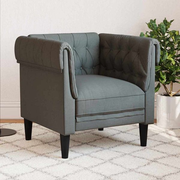 vidaXL Pohovka Tmavo šedá 78,5 x 74,5 x 74,5 cm Polyester