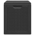 vidaXL Záhradný úložný box 90 l, čierny, PP ratan