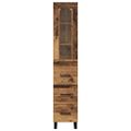 vidaXL Highboard Staré drevo 34,5 x 34 x 180 cm Kompozitné drevo