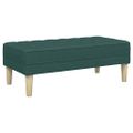vidaXL lavička s vankúšom Tmavozelená 113 x 57 x 39 cm látka