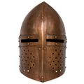 vidaXL Stredoveká rytierska prilba pre LARP starožitná replika medená oceľ
