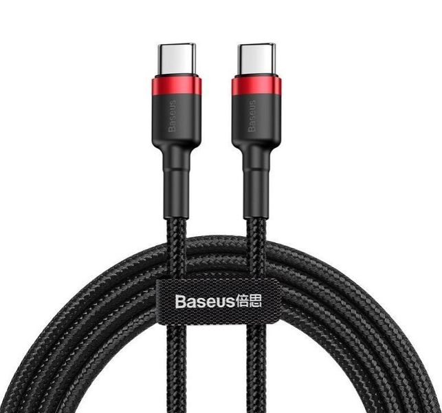 Baseus dátový kábel Cafule USB-C PD2.0 1m 60W (20V 3A) čierno-červený