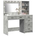 vidaXL Toaletný stolík 2 ks Sivá 78.5 x 41 x 135 cm Kompozitné drevo