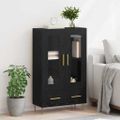 vidaXL Highboard so zásuvkou Čierny dub 69,5 x 31 x 115 cm