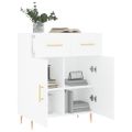 vidaXL Komoda biela 69,5x34x90 cm kompozitné drevo
