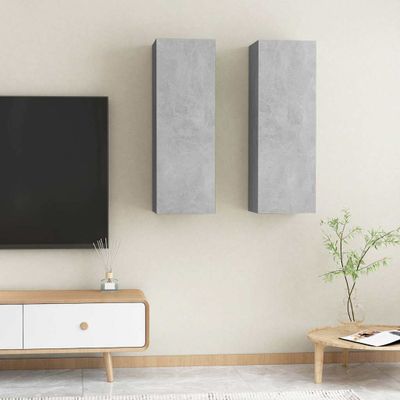 vidaXL TV skrinky 2 ks, betónovo sivé 30,5x30x90 cm, kompozitné drevo
