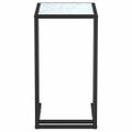 vidaXL Počítačový stolík biely mramor 50x35x65 cm tvrdené sklo