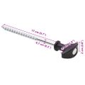 vidaXL Stanové kolíky 12 ks 17 cm Ø7 mm pozinkovaná oceľ