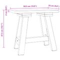 vidaXL lavička Prírodná 50,5 x 25 x 47,5 cm Mahagónový masív