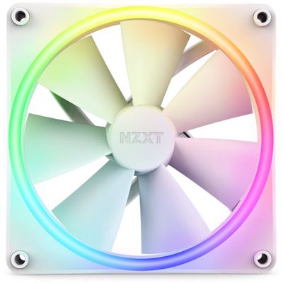 NZXT ventilátor RF-D14SF-W1 biely Ventilátor, 140mm, FDB ložisko, výška 25mm, PWM, ARGB LED, biely
