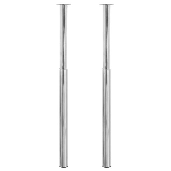 Teleskopické stolové nohy, pochrómované, 710 mm-1100 mm 2 ks