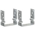 vidaXL Kotviace pätky 2 ks strieborné 14x6x15 cm pozinkovaná oceľ