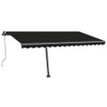 vidaXL Samostatne stojaca automatická markíza 400x300 cm antracitová