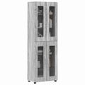 vidaXL Highboard FLORIN 60 x 35 x 182 cm Sivý Sonoma Kompozitné drevo