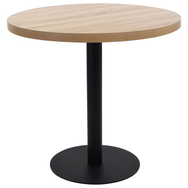 vidaXL Bistro stolík bledohnedý 80 cm MDF