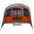 vidaXL Rodinný stan so strechou Šedá a oranžová 576 x 325 x 213 cm