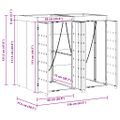 vidaXL Úložisko na 2 koše Wheelie Antracit 136 x 77,5 x 121,5 cm
