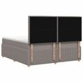 vidaXL Posteľ boxspring s matracom Sivohnedá 200 x 200 cm Látka
