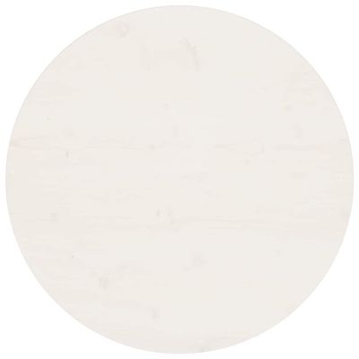 vidaXL Stolová doska biela Ø70x2,5 cm masívna borovica