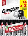 Energizer Max AA alkalické batérie 6ks (4+2) E303328500