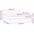 vidaXL Posteľ boxsping s matracom a LED krémová 160x200 cm látka