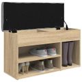 vidaXL Lavička na topánky dub sonoma 82x32x45,5 cm kompozitné drevo