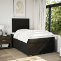 vidaXL Boxspring posteľ s matracom čierna 120x190 cm látka