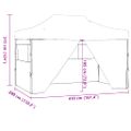 vidaXL Profesionálny skladací párty stan+4 steny 3x4 m, oceľ, krémový