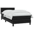 vidaXL Posteľný rám boxspring s matracom čierny 80x220 cm zamat